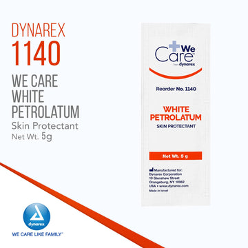 Dynarex White Petrolatum, Petroleum Jelly Ointment To Help Prevent And Treat Skin Irritation, Diaper Rash And Dryness, White, 14