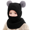 Toddler Winter Hat, Baby Winter Hat, Fleece Lined Girls Boys Winter Hat, Kids Winter Hat Scarf Earflap Hood Skull Caps, 1-5T (95
