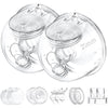 Two Full Milk Collector Cup Sets with 21mm Flange Compatible with Momcozy S12 Pro/S9 Pro Breast Pump, NOT for S9/S12, Replacemen