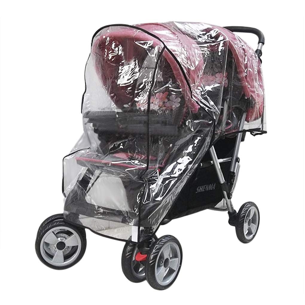 Universal Stroller Rain Cover For Pushchair Pram Rainproof Dustproof Windproof Rain Cover With Canopy And Zipper Door Easy Baby