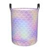 Pevtufa Fish Scale1 Foldable Laundry Basket Organizer,Fabric Clothes Toy Storage Basket Nursery Hamper Storage Bin For Household