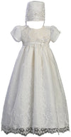 Embroidered Tulle Christening Baptism -Size Xs (0-3 Months)