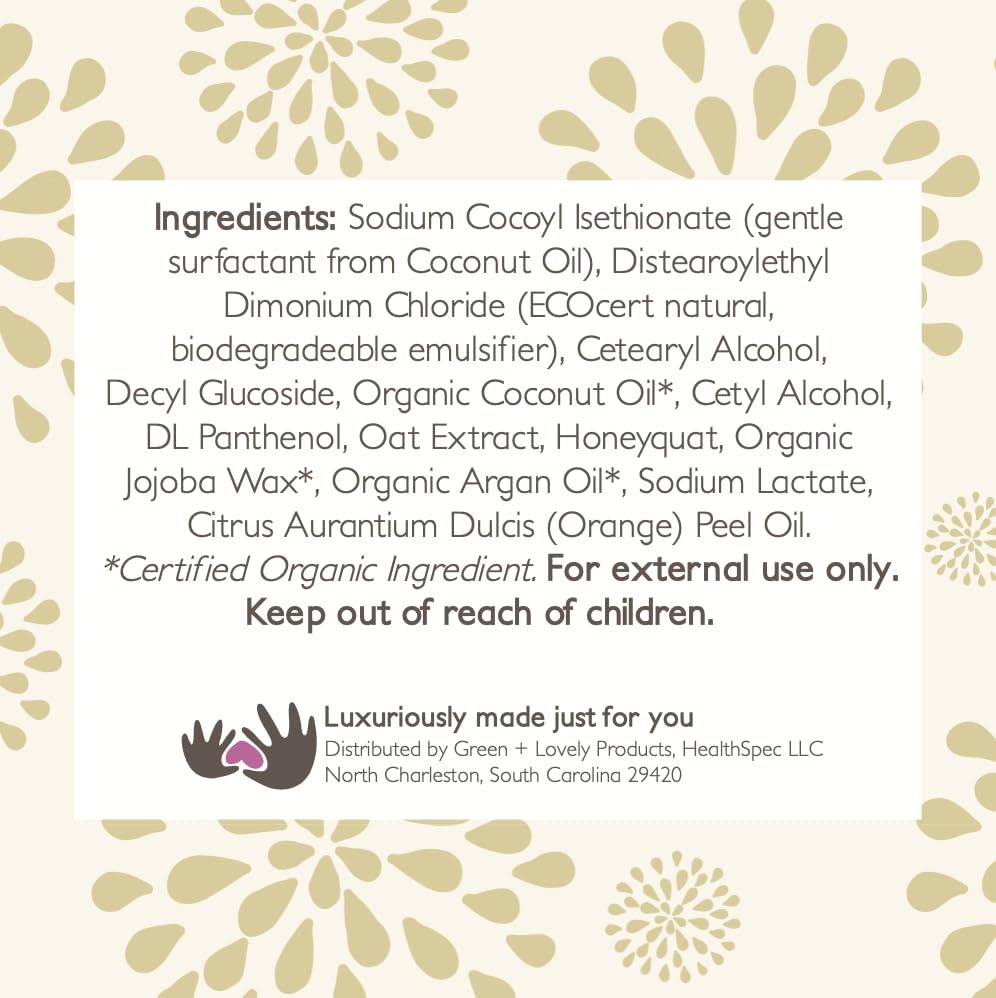 Green + Lovely Sweet Orange Baby And Kids Shampoo + Body Bar /// Gentle Sls, Sulfate, And Paraben Free Hair And Body Wash For Ba