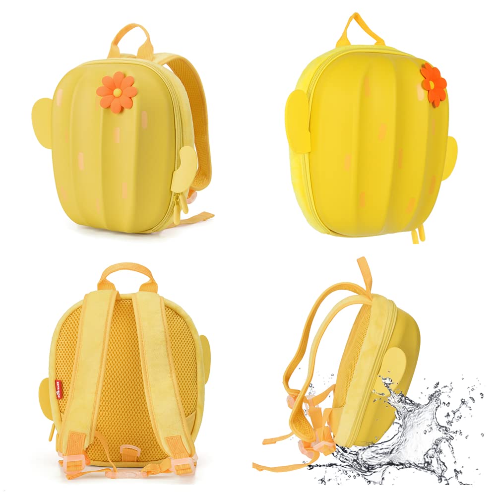Kids Backpack With Safety Leash,Waterproof Backpack Preschool Toddler,Cute Bag Leash For Kids,Bookbag Harness(Yellow) 9.05X3.95X