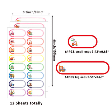 Baby Bottle Labels For Daycare Supplies, 128Pcs Waterproof Daycare Labels Self Laminating, Dishwasher Safe, Name Labels For Kids