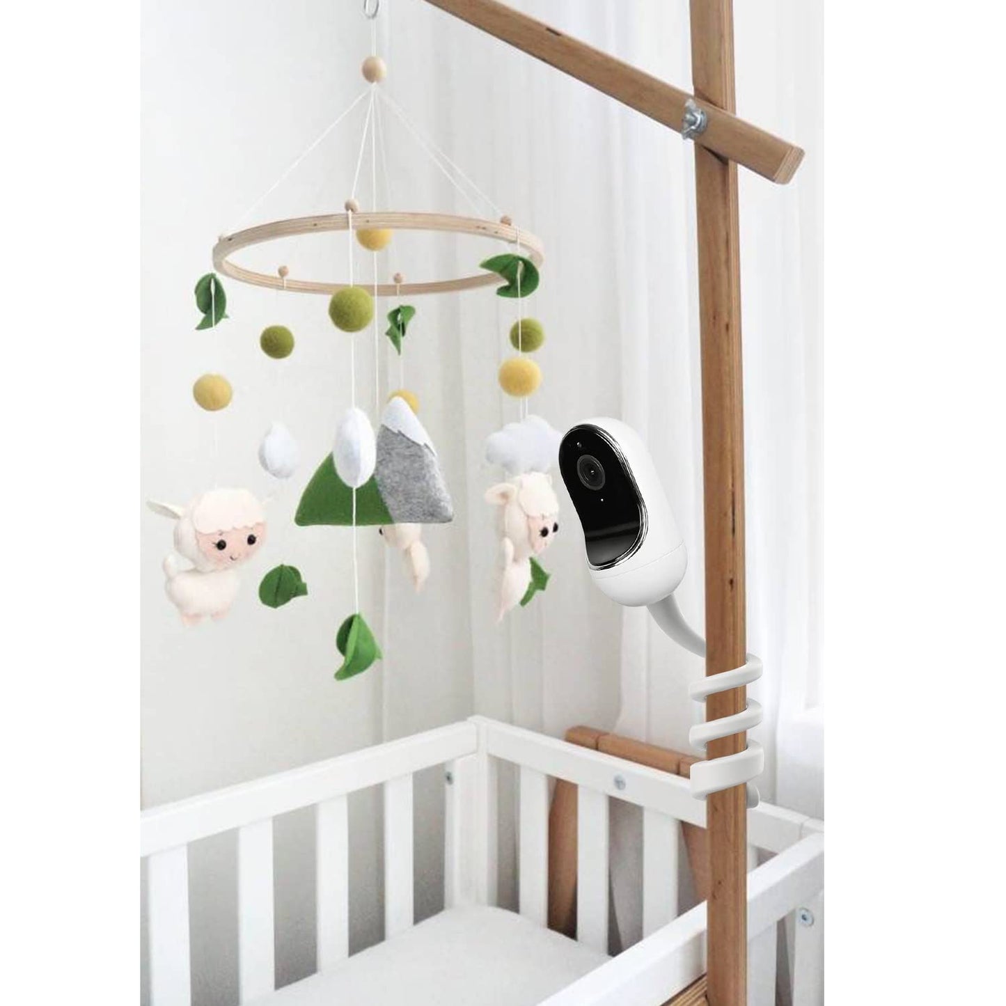 Safer Baby Monitor Mount For Owlet Duo, Owlet Cam Baby Monitor, Flexible Twist Mount