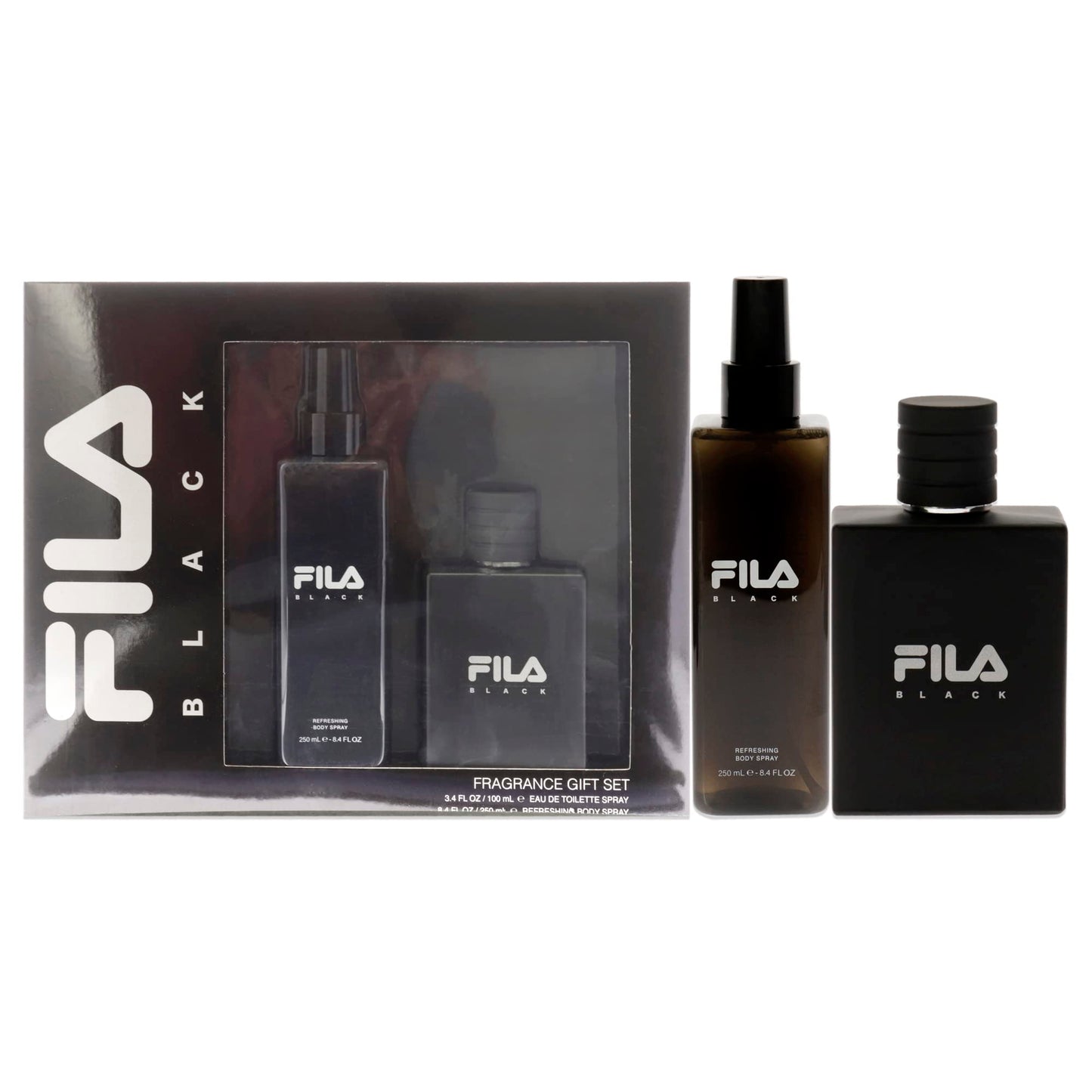 Fila Black By Fila For Men - 2 Pc Gift Set 3.4Oz Edt Spray, 8.4Oz Body Spray