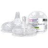 Anpei Straw And Sippy Cup Transitional Nipples Set Of 2 With Nipple Storage Case Compatible With Comotomo Baby Bottles, 5 Oz And