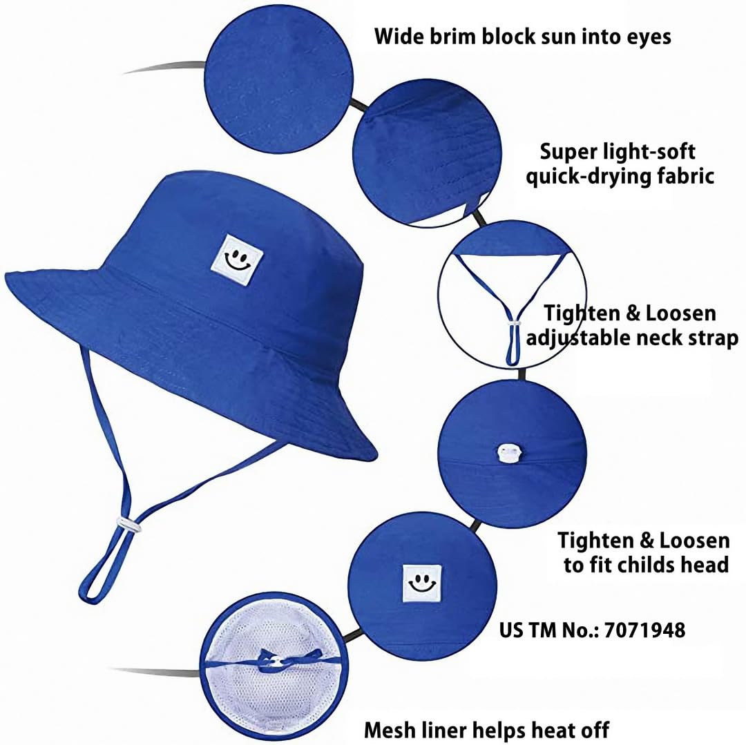 Vashion Baby Bucket Hats 6-12-24 Months Upf50+ Baby Sun Hats 2Pack