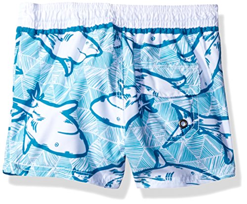 Osh Kosh Baby Boys' Beware Of Sharks Short Sleeve Rash Guard Set, Turquoise, 24 Months