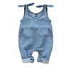 Happy Town Newborn Infant Baby Girls Denim Bodysuit Halter Sleeve Romper Jeans Overalls (Denim, 0-3 Months)