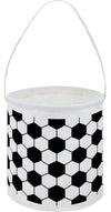 HKEC Small Canvas Bucket,Easter Buckets,Gift Baskets with Handle,Cute Pattern Candy Basket Empty,Bucket Decoration(Hexagon)