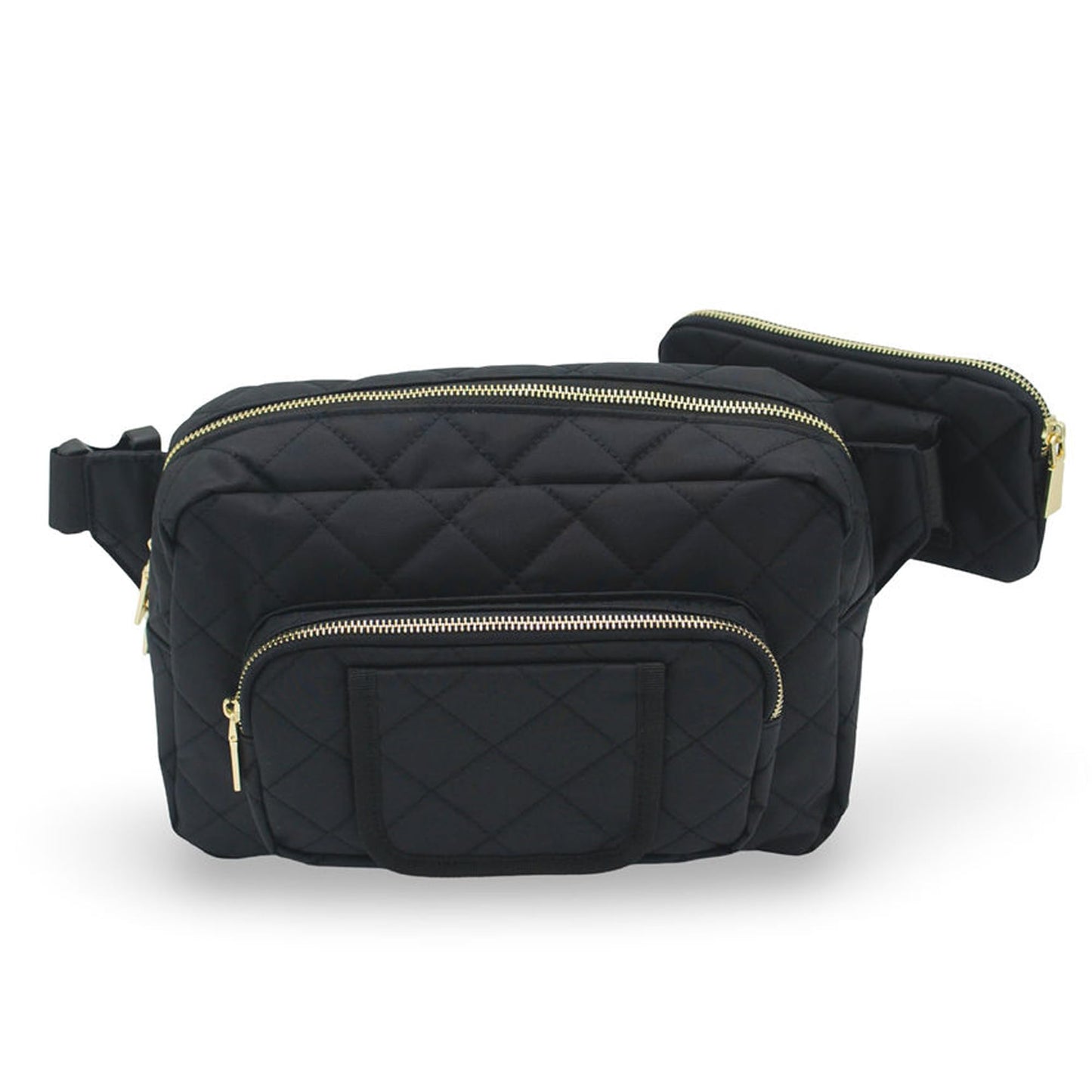 Lion & Light Small Diaper Bag - Mini Diaper Bag with Portable Changing Pad, Fanny Pack Crossbody Bags for Baby & Toddler, Black