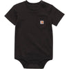 Carhartt Baby Short-Sleeve Pocket Bodysuit, Black, 6M