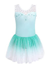 Eqsjiu Ballet Leotard With Tutu Skirt For Girls Green Shinny Stars Tutu Ballet Outfit For Girls 9-10 Years Children Costumes Bir