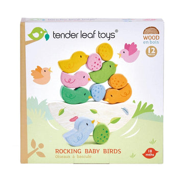 Tender Leaf Toys - Rocking Baby Birds - 12 Piece Balance Toy - STEM Toy - Early Learning to Develop Strategic Thinking and Fine