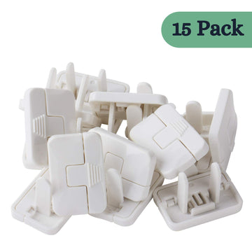 Bates- Outlet Covers Baby Proofing, 15 Pack, 2 Prongs, Plug Covers Baby Proofing, Baby Proof Outlet Covers, Child Proof Outlet C