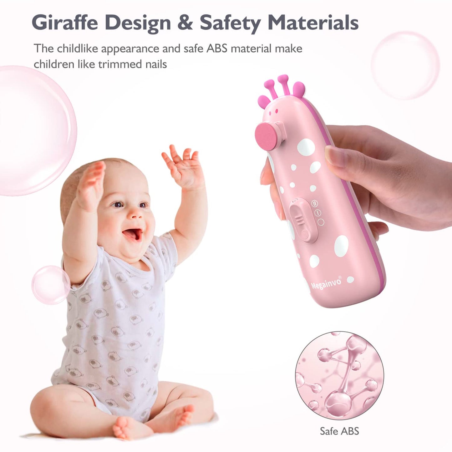 Baby Nail Trimmer Electric Baby Nail File Safe Baby Nail Clippers With Light 10 Grinding Heads Queit Baby Nail Polish Grooming K