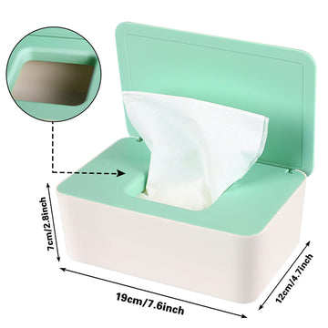 Novwang 3 Pack Baby Wipes Dispenser Wipes Holder With Lids, Keep Wipes Fresh, Refillable Wipes Container With Sealing Design, Ba