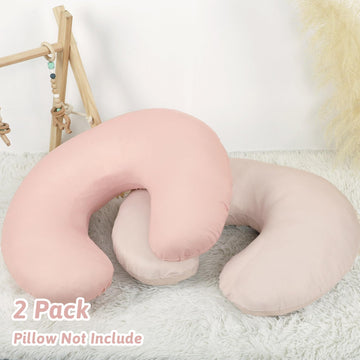 Tanofar Nursing Pillow Cover 2 Pack, Stretchy Soft Nursing Covers For Breastfeeding Pillows, Fits Standard Infant Nursing Pillow