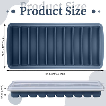 Eaasty 2 Pieces Breastmilk Storage Container Baby Food Milk Silicone Freezer Trays With Lid Breastmilk Freezer Tray Organizer Ic