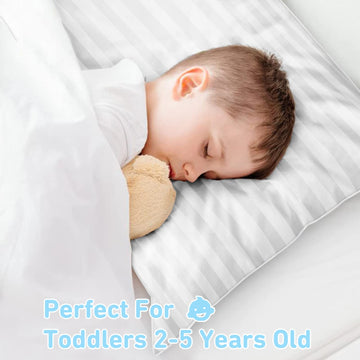 Toddler Pillow,13 X 18 Baby Pillows For Sleeping,Machine Washable Kids Pillow, Perfect For Travel,Toddlers Cot(Not Included Pill