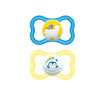 Mam Air Baby Pacifier, For Sensitive Skin, Sterilizer Case, 2 Pack, 16+ Months, Boy