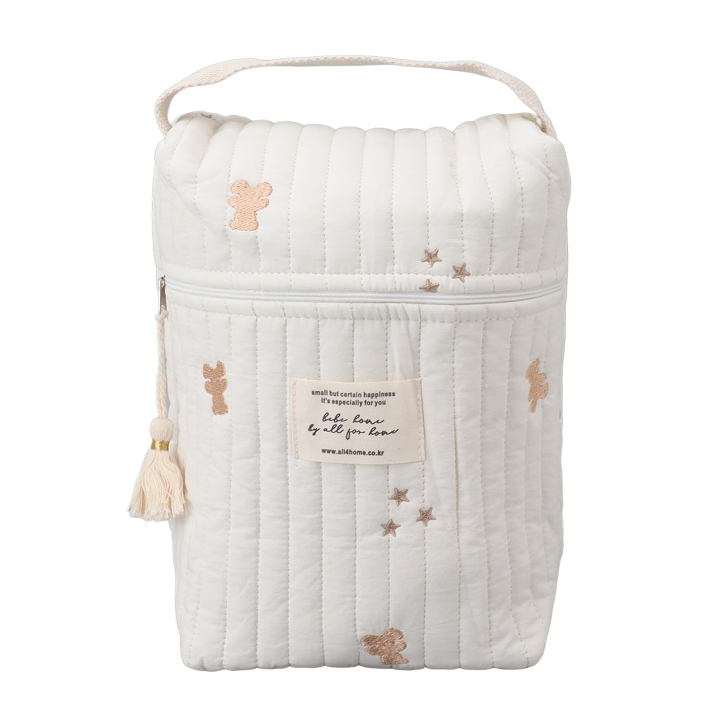 Fafeicy Diaper Bag Backpack for Baby Stroller, Cotton Multi-Functional with Zipper for Bottles Wipes Pacifiers