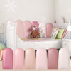 Jetec 4 Pcs Wall Padding For Kids With Autism Playroom Anti Collision 3D 15.75 X 7.87 Inch Peel And Stick Headboard Upholstered