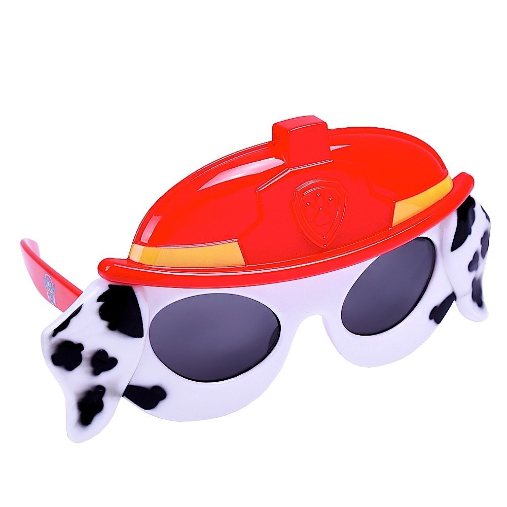 Sun-Staches Costume Sunglasses Lil Characters Paw Patrol Marshall Kids Party Favors UV400 Red, Black, White, Yellow, 8