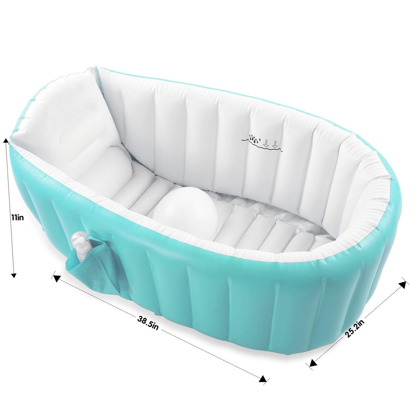 Inflatable Baby Bathtub With Air Pump, Baby Bath Tub Toddler Bathtub, Foldable Shower Basin For Newborn, Portable Travel Bath Tu