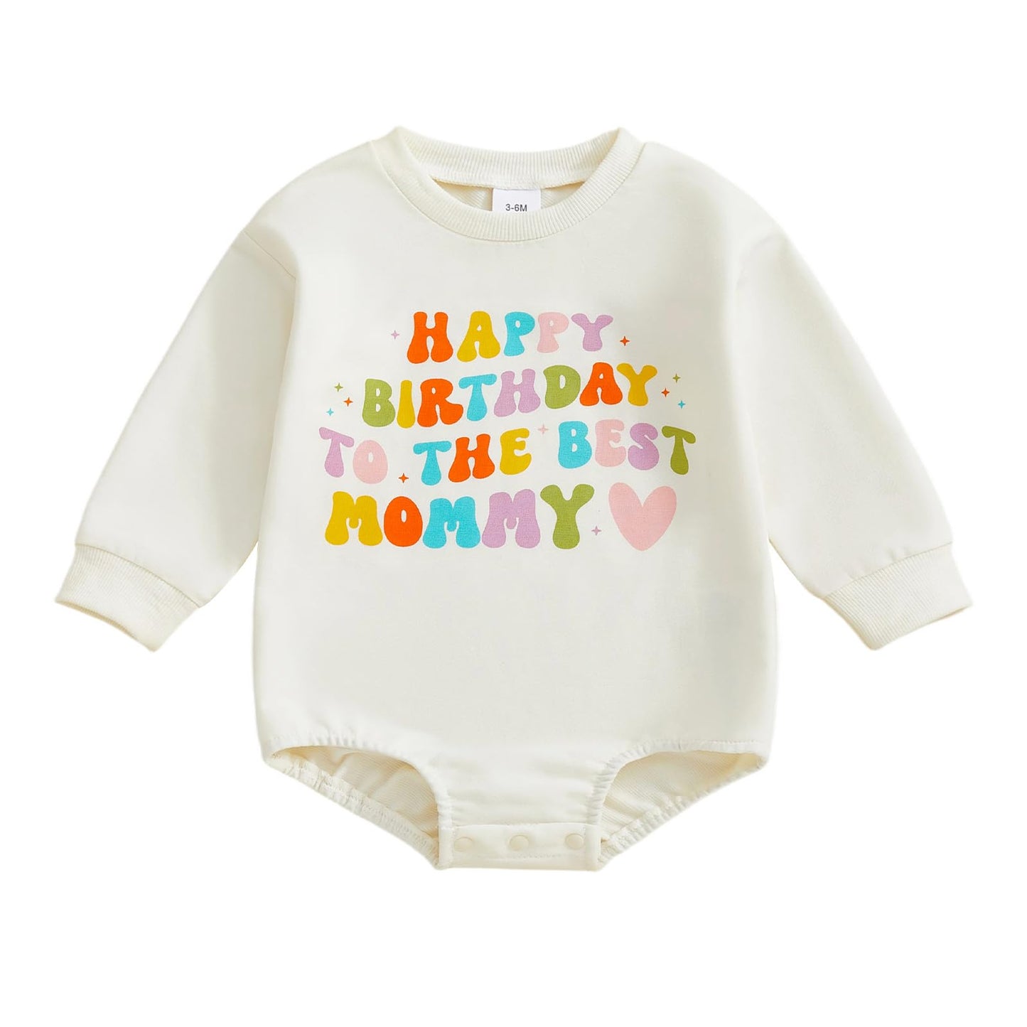 YOKJZJD Newborn Baby Girl Boy Happy Birthday To The Best Daddy Mommy Bubble Romper Sweatshirt Bodysuit T-Shirt Fall Outfits (Mom