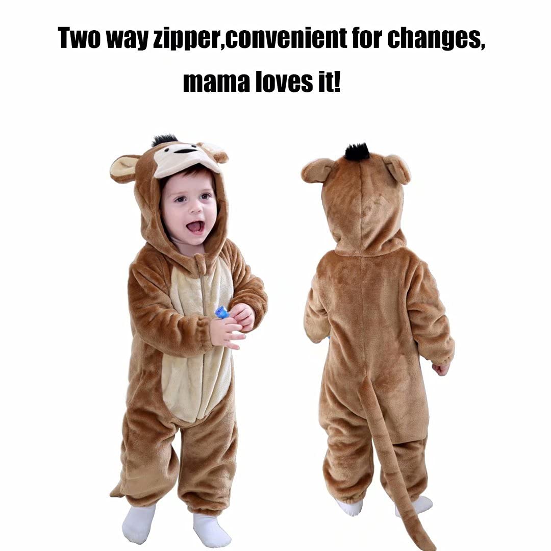 Abtshu Baby Monkey Costume Toddler Halloween Dress Up Outfit 12-18Months