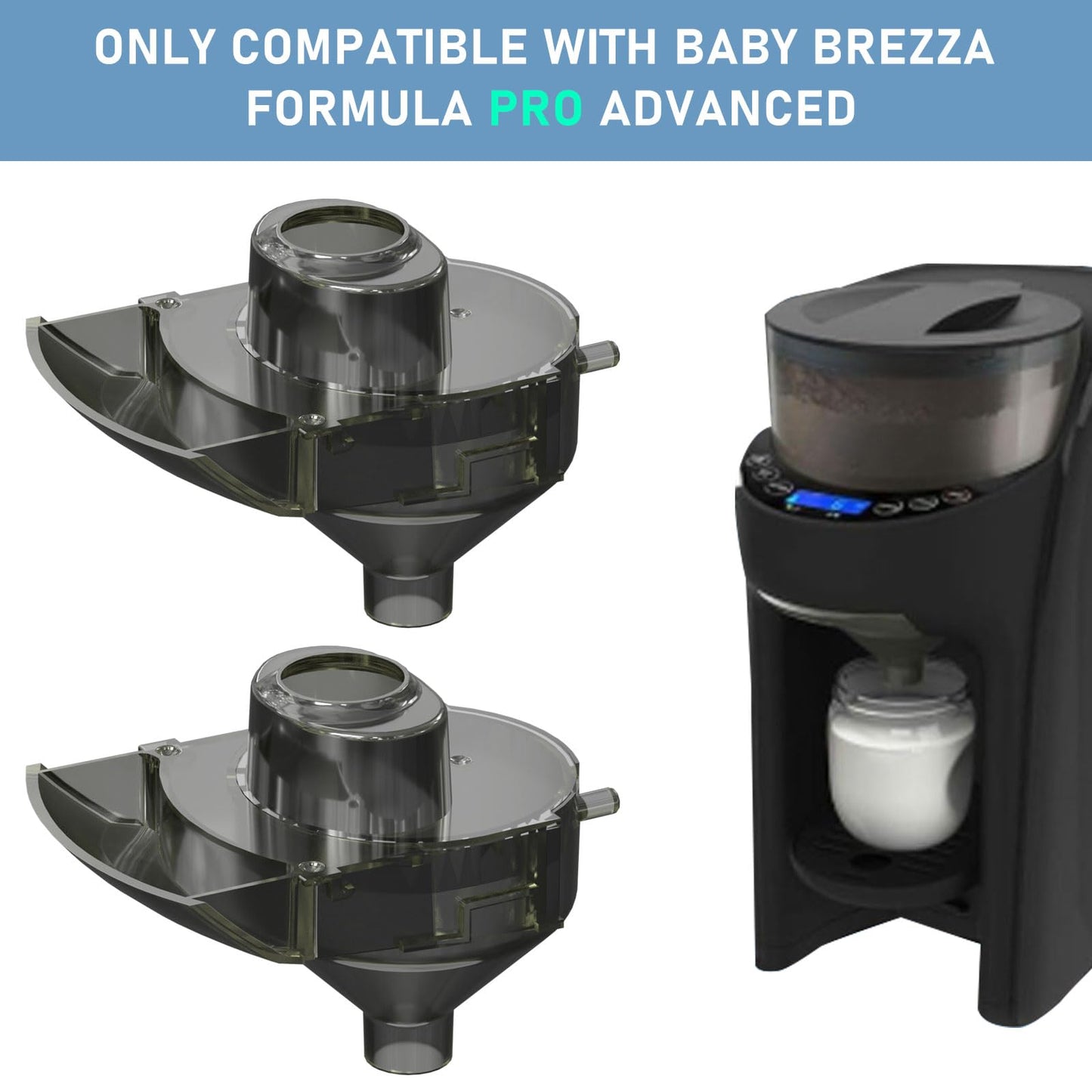 Baby Formula Dispenser Replacement Funnel Compatible With Baby Brezza Formula Pro Advanced And Pro Advanced Wifi Models Only, Re