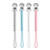 Pacifier Clips For Boys Girls - Moribox 4 Pack Paci Clip Soothe Baby Binky Holder For Shower Birthday Gift