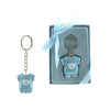 Lunaura Baby Keepsake - Set Of 12 'Boy' Baby Clothes With Crystal Key Chain Favors - Blue