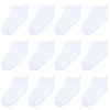 Hyzgb Kids Socks Boys Girls Non Slip With Grippers 5-6-7 Years Old 12 Pairs Cotton Toddler White Ankle Grippy Socks For Little K