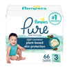 Pampers Baby Diapers - Pure Protection - Size 3, 66 Count, For Up To 100% Leakproof, Premium Plant-Based Skin Protection