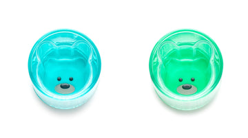 Melii Double-Walled Bear Drinking Cup For Toddlers, Kids And Children (Blue + Mint 2 Pack)