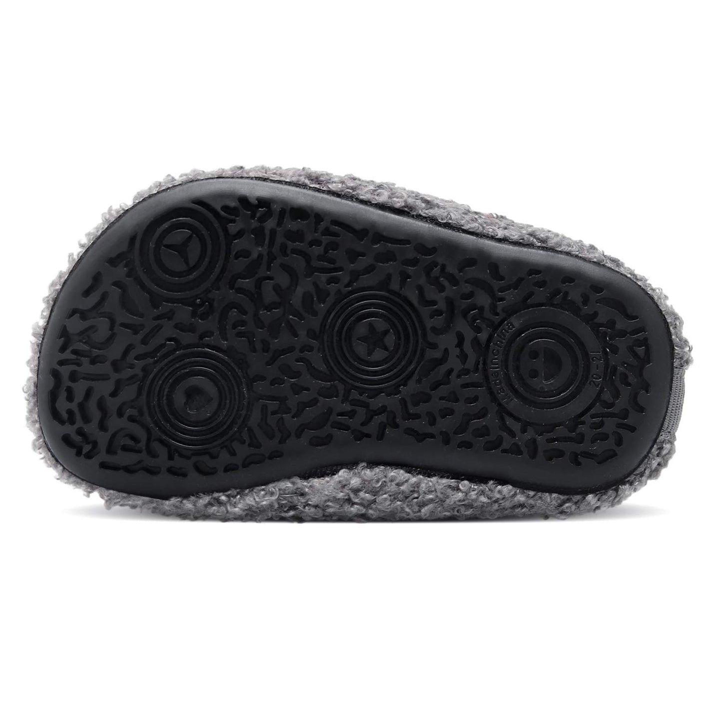 Lisdwde Kids Slippers Boys Girls House Slippers Indoor Shoes Winter Warm Cotton Slipper Cozy Plush Home Slippers Dark Grey 3.5-4