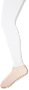 Jacques Moret Girls Big Footless Tight Single and Multipack, White, Medium