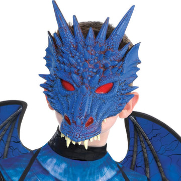 Amscan Deadly Dragon Costume For Boys, Includes Jumpsuit, Tail, And Mask, Large