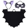 WILLBOND Halloween Bat Costume for Kids Vampire Costume Accessories Bat Wings Ears Headband Mask(Large)