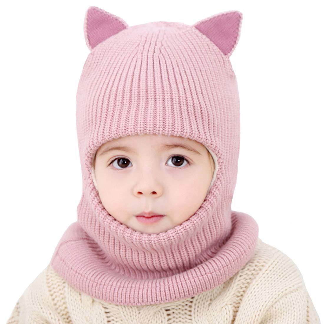 Baby Winter Hat, Toddler Winter Hat, Fleece Lined Girls Boys Infant Winter Hat, Kids Winter Hats Scarf Earflap Hood Skull Caps,