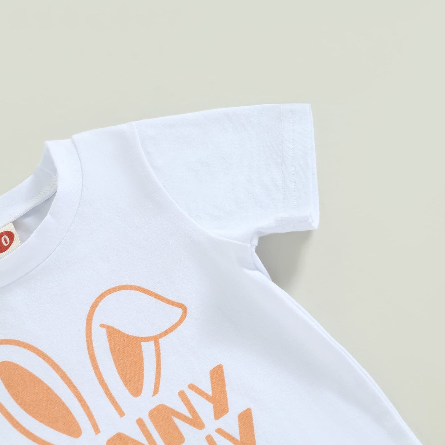 Infant Toddler Baby Boy Easter Outfits Short Sleeve Shirts Bunny T-Shirt + Pants 2Pcs Spring Summer Outfits (Bunny White, 0-6 Mo