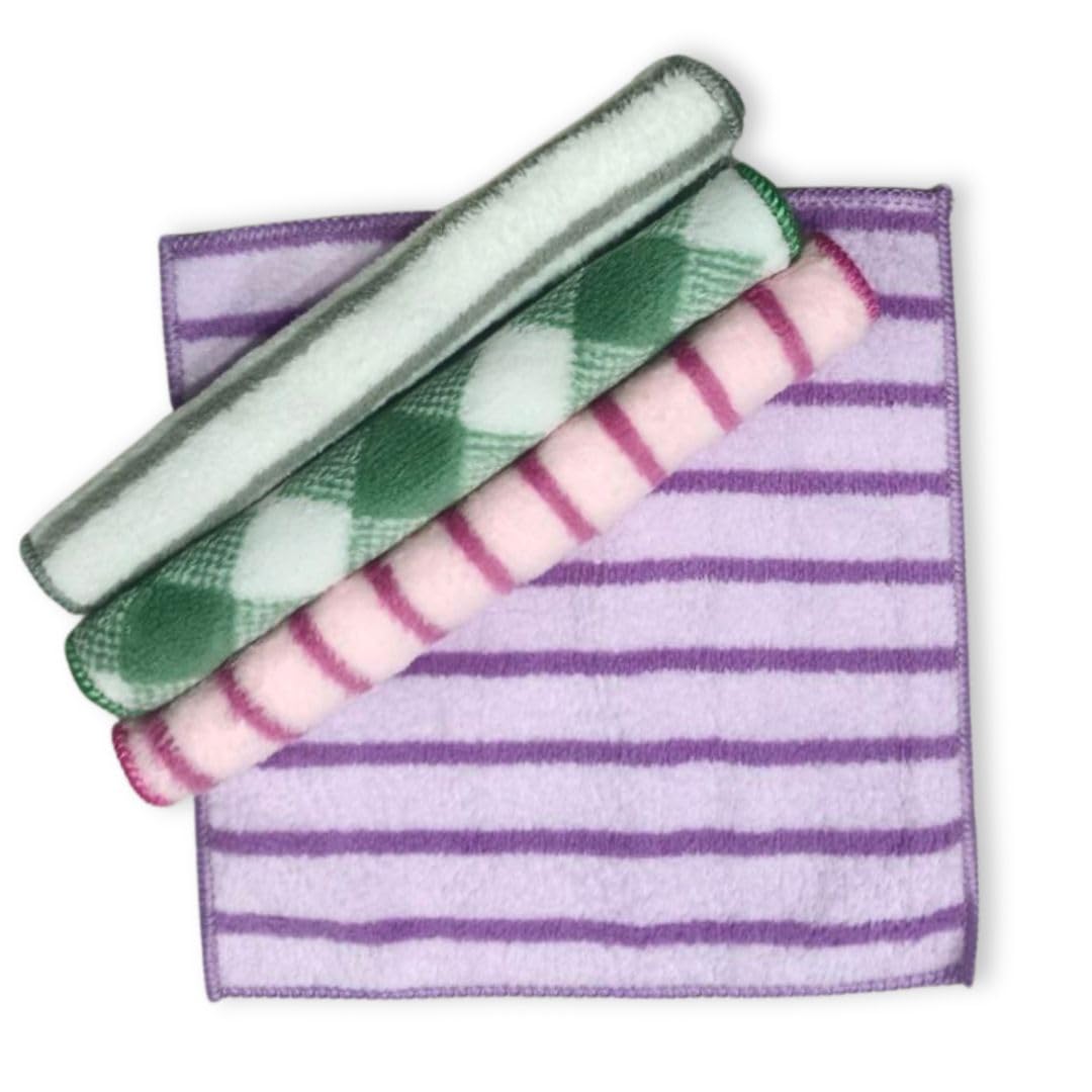 CRYSTALFRESH Super Soft Bath Towel for Babies ToddlerBaby Towel for Boys and Girls (Random Designs & Color) (25 x 25 CM) Pack o