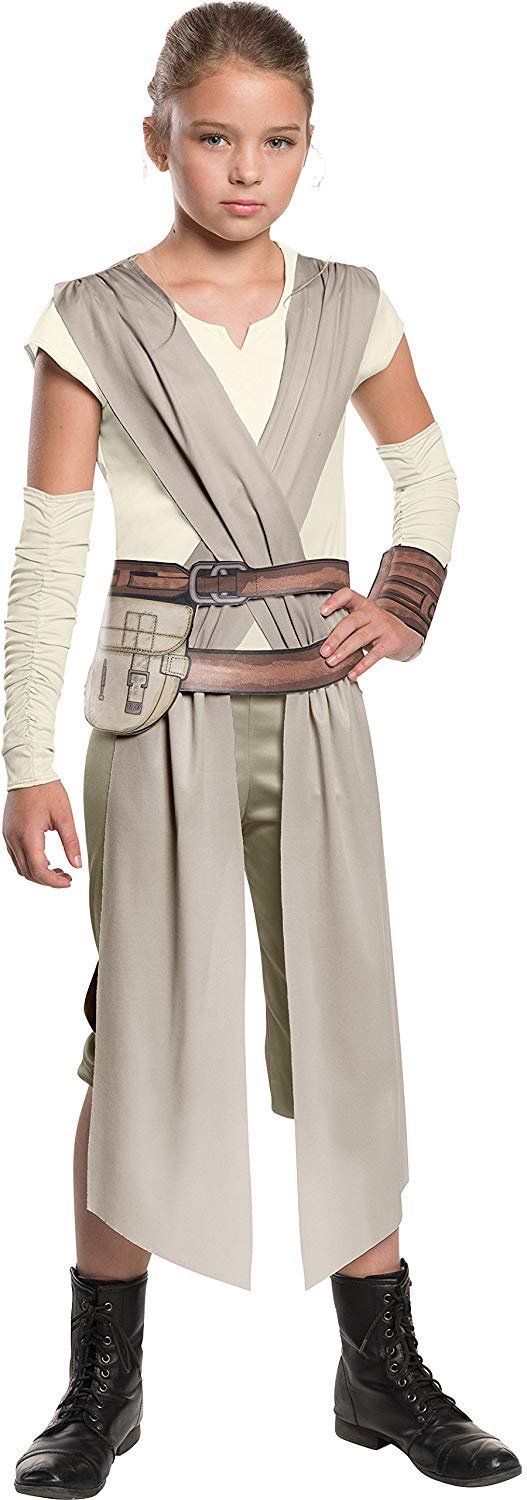 Rubies Star Wars: The Force Awakens Childs Rey Costume, Large Gray