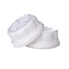Lifefactory Flat Caps 2-Pack For 4-Ounce And 9-Ounce Bpa-Free Glass Baby Bottles, White