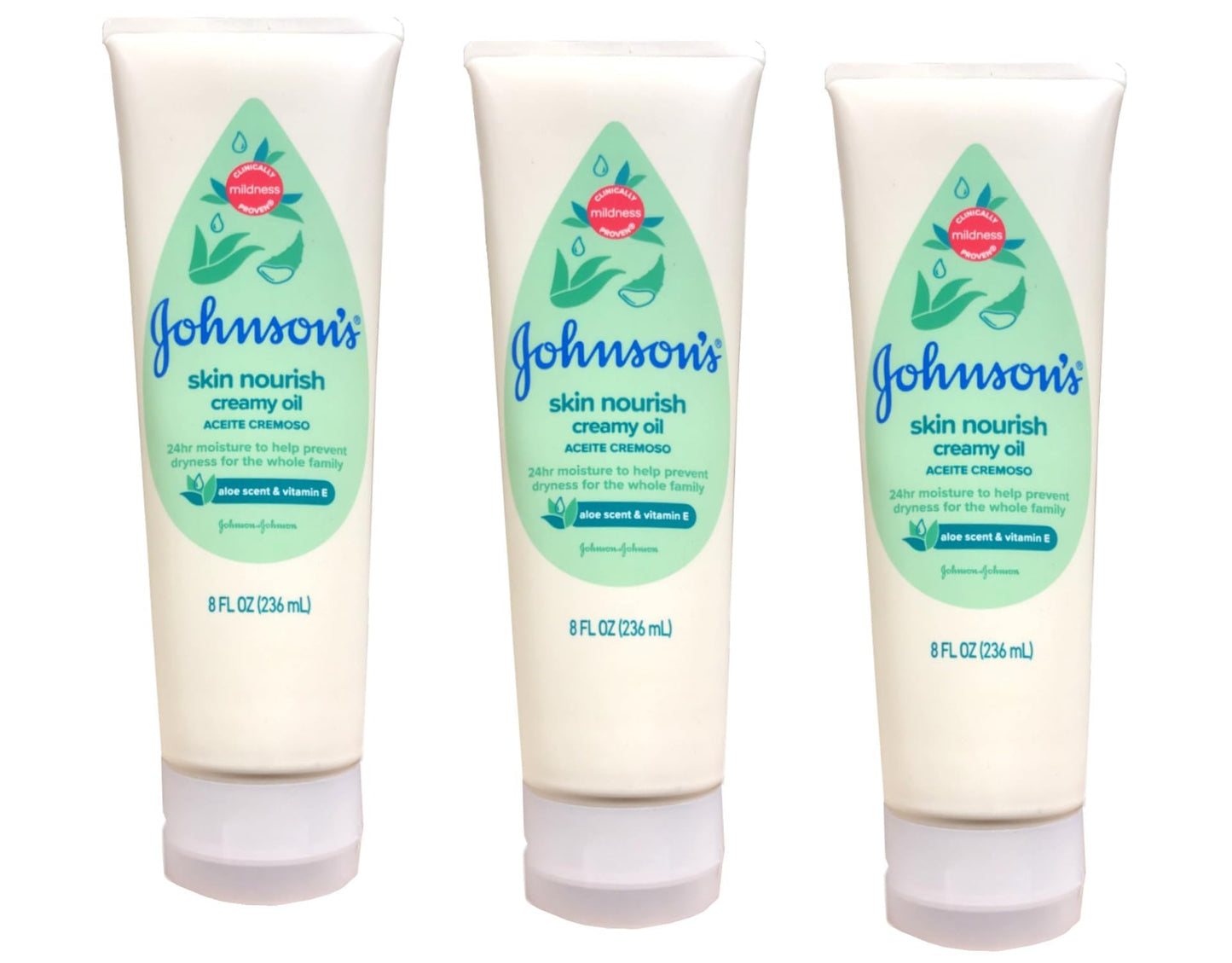 Johnson'S Baby Creamy Oil With Aloe & Vitamin E, Moisturizing Baby Body Lotion For Delicate Skin, Hypoallergenic And Free Of Par
