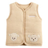 Monvecle Baby Cotton Warm Vests Unisex Infant To Toddler Light Padded Waistcoat Lt.Brown 18-24M